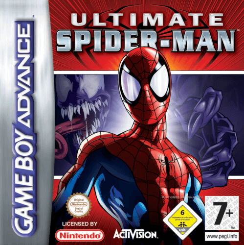 Spiderman box art for GameBoy Advance